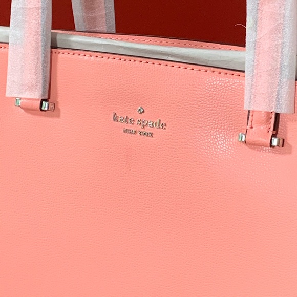 Kate Spade NWT large Satchel Bag Coral Pink!! - Picture 6 of 8
